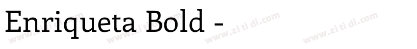 Enriqueta Bold◆字体转换